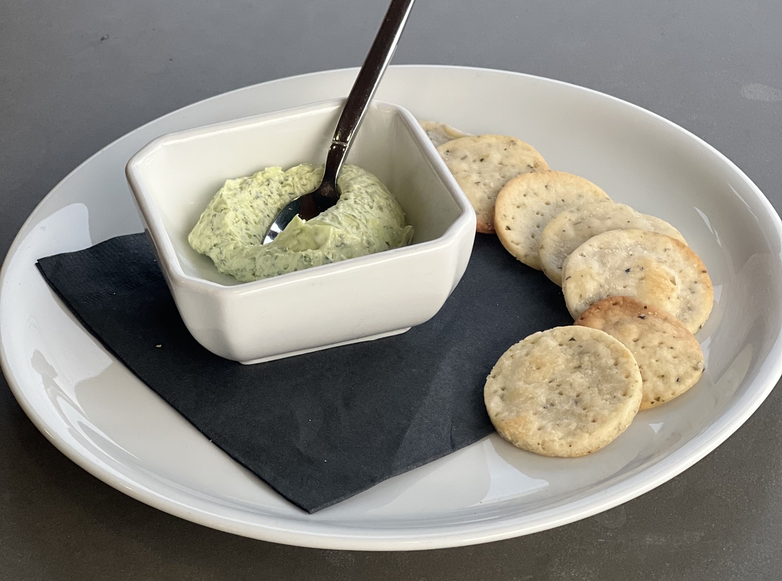 Homemade Crackers with Herbed Butter