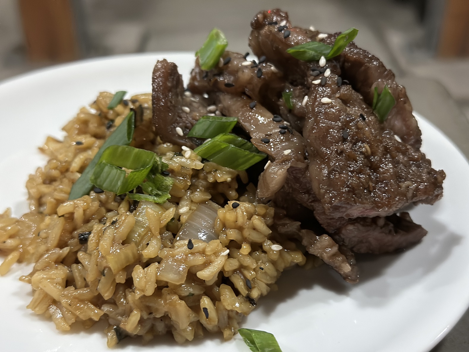 Asian Marinated Beef Short Ribs with Fried Rice