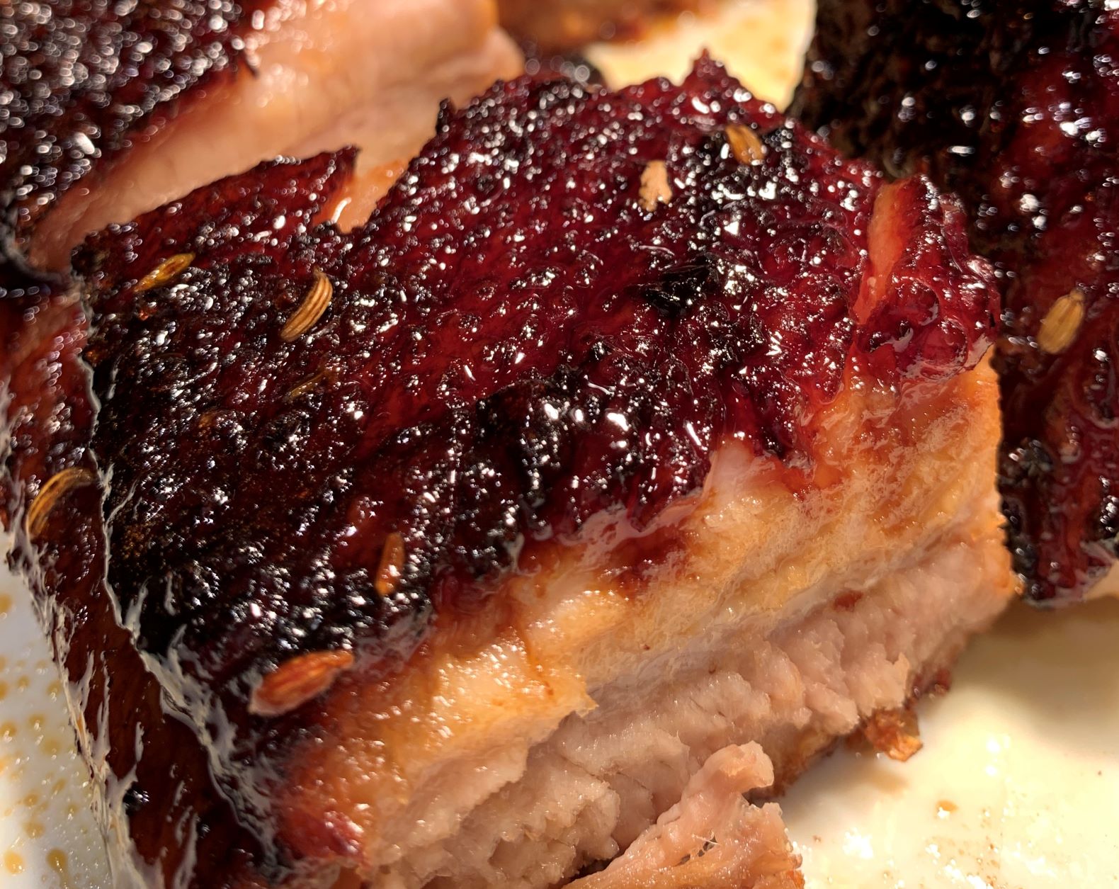 Honey Bourbon Glazed Pork Belly