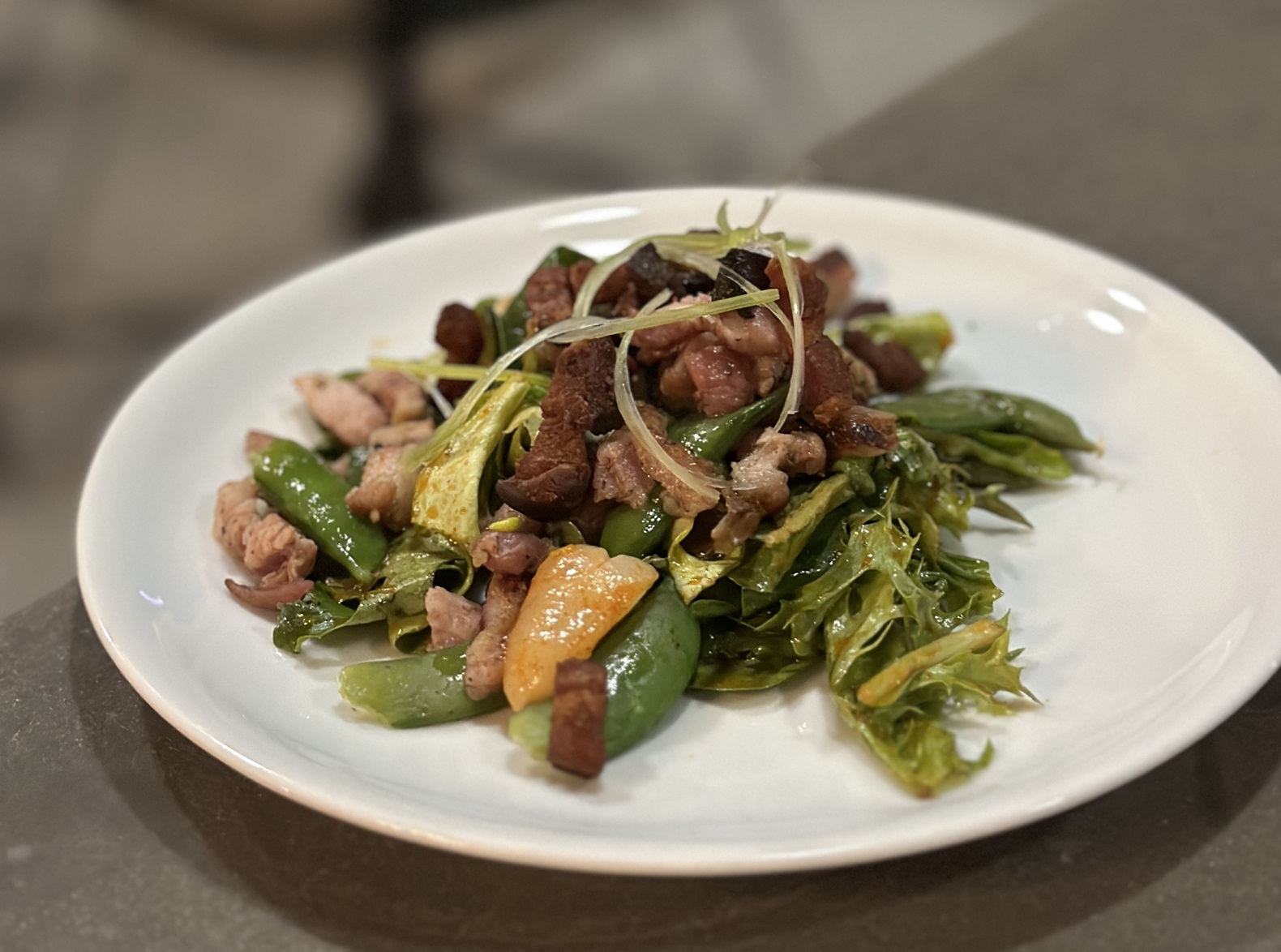 Pork Belly Chop Salad