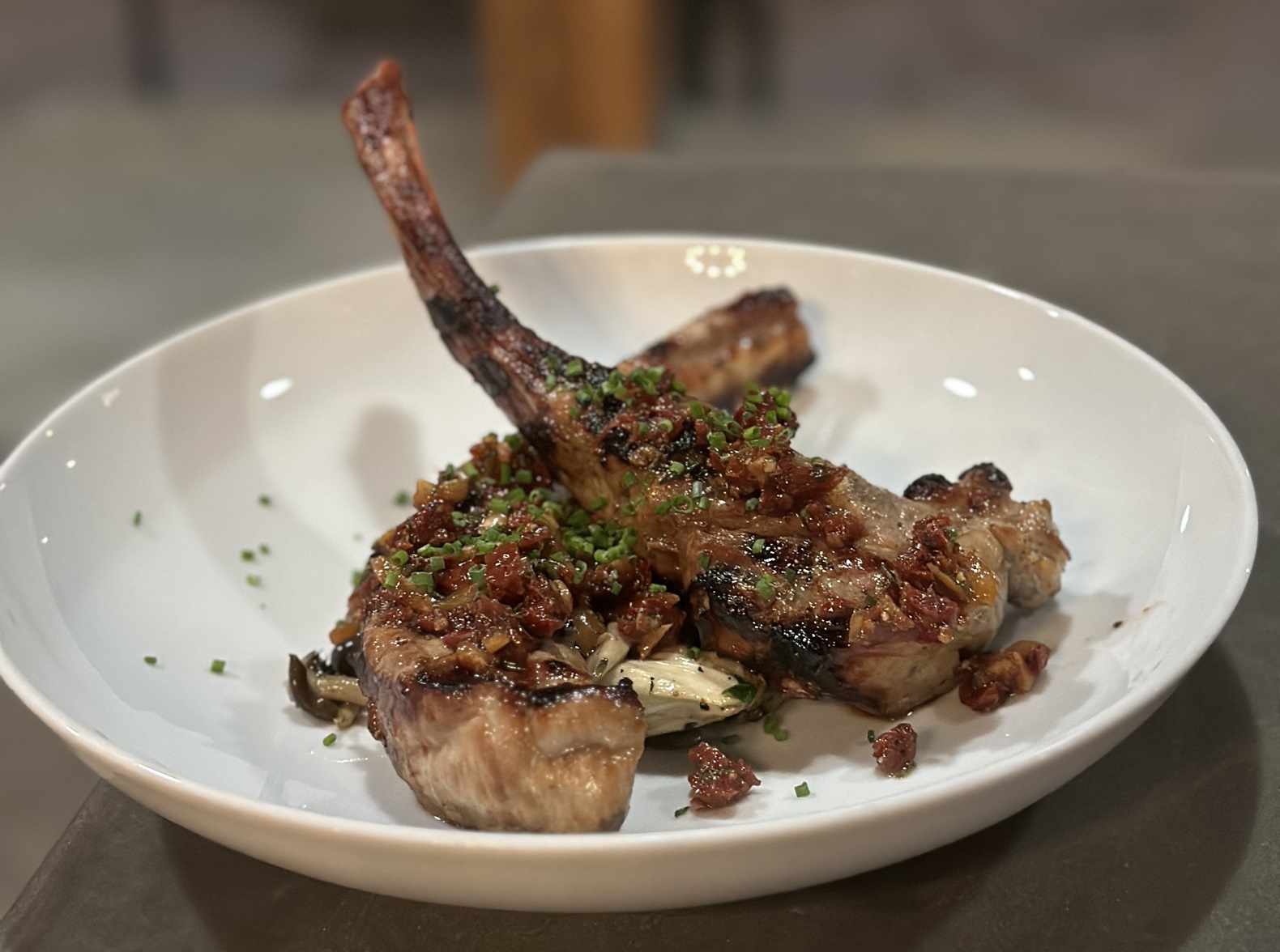 Pork Spare Ribs with Sun-Dried Tomato Vinaigrette