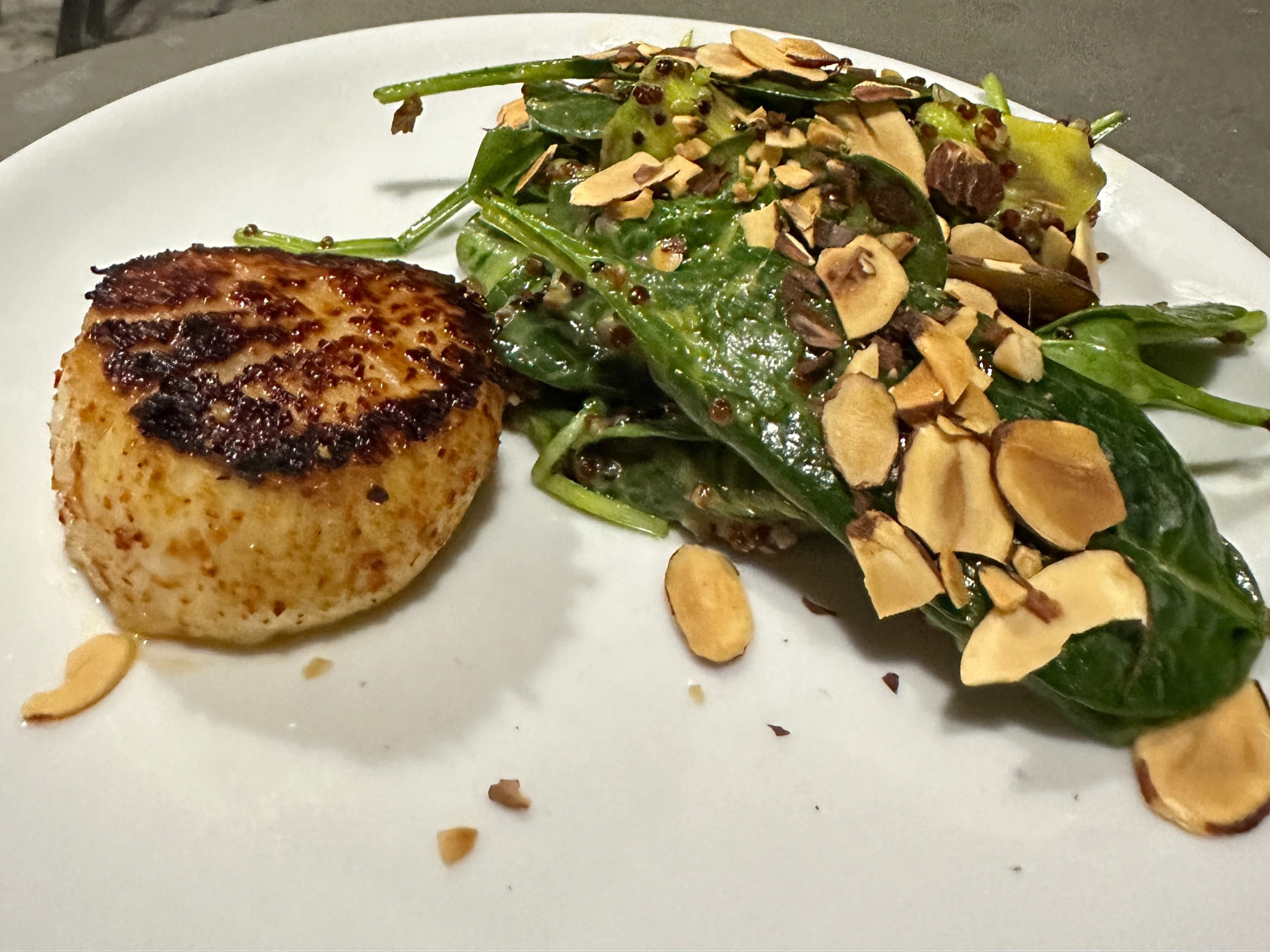 Seared Scallops and Tropical Quinoa Salad